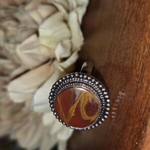 Mookaite Ring Size 10¼ Silver Plated NEW